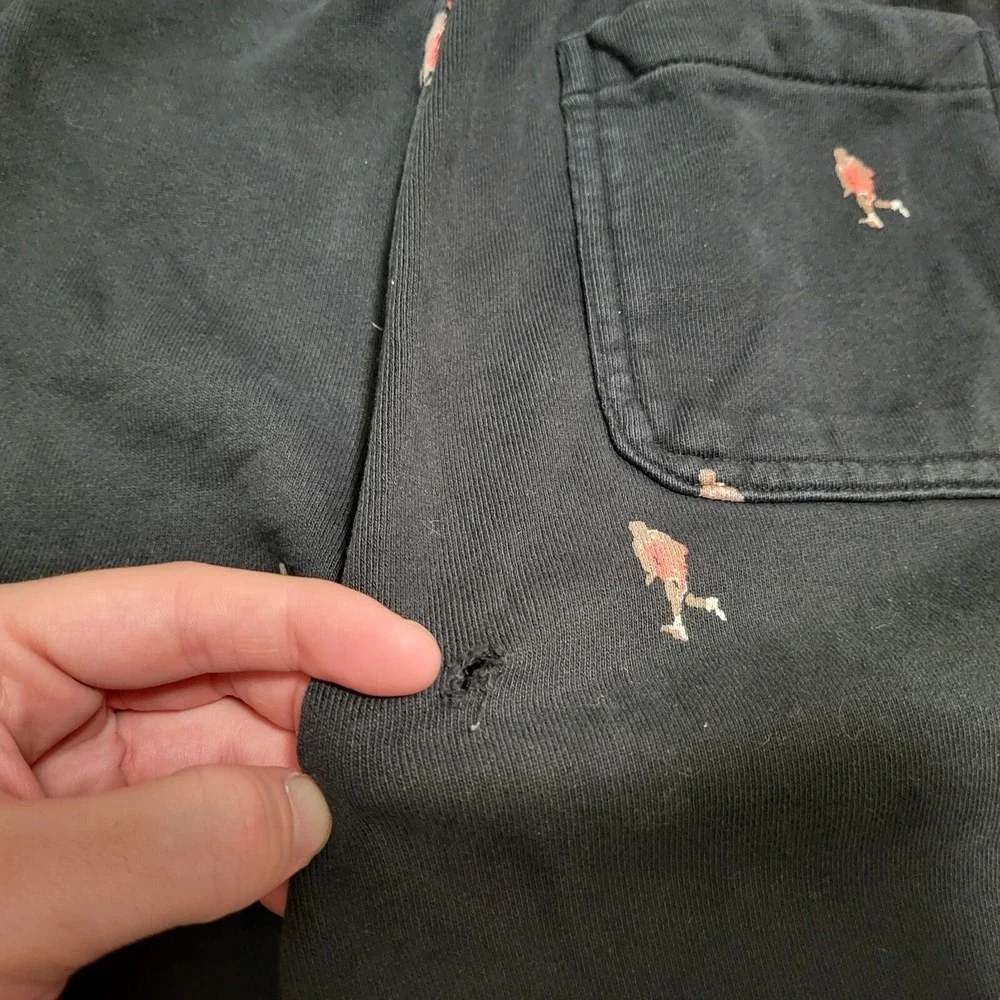 VTG Nike Air Jordan Mens M Medium All Over‎ Print Jumpman AOP Black Sweatpants